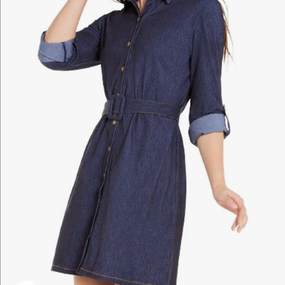 Ultra flirt denim colored shirt dress juniors xxs